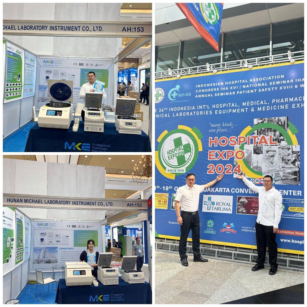 MKE LAB op Indonesia Hospital Expo 2024: presentatie van geavanceerde centrifugeoplossingen 1
